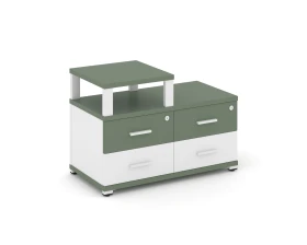 Тумба приставная широкая 4 ящ. с надставкой узкой CN.TSP-002 W 836x420x583 Концепт / Concept images