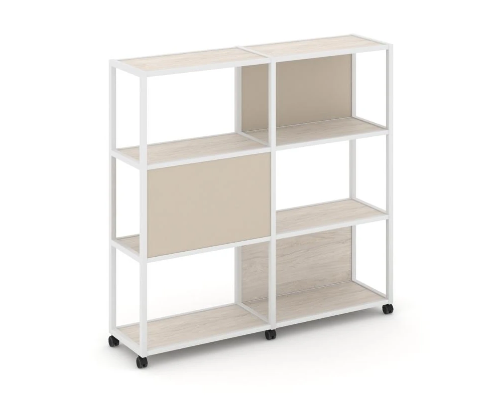 Стеллаж 4 уровня 2 секции VR.LT-STK-414.12 2370x400x1523 Шелф Мобайл / Shelf Mobile