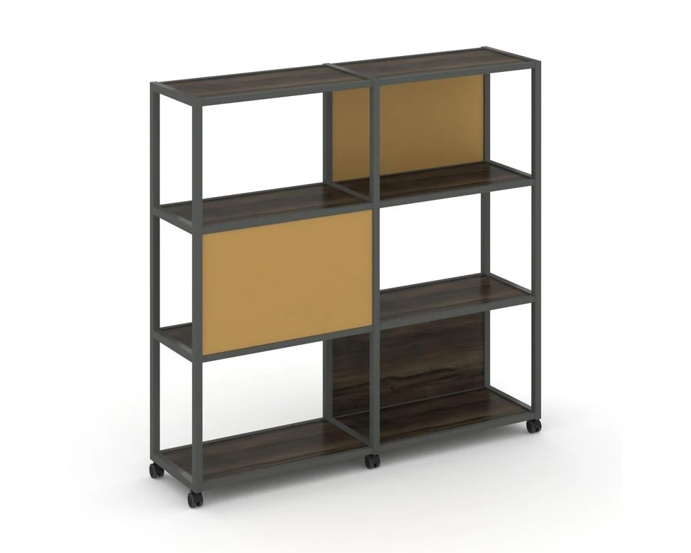 Стеллаж 4 уровня 2 секции VR.LT-STK-414.12 2370x400x1523 Шелф Мобайл / Shelf Mobile