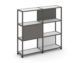 Стеллаж 4 уровня 2 секции VR.LT-STK-414.12 2370x400x1523 Шелф Мобайл / Shelf Mobile images