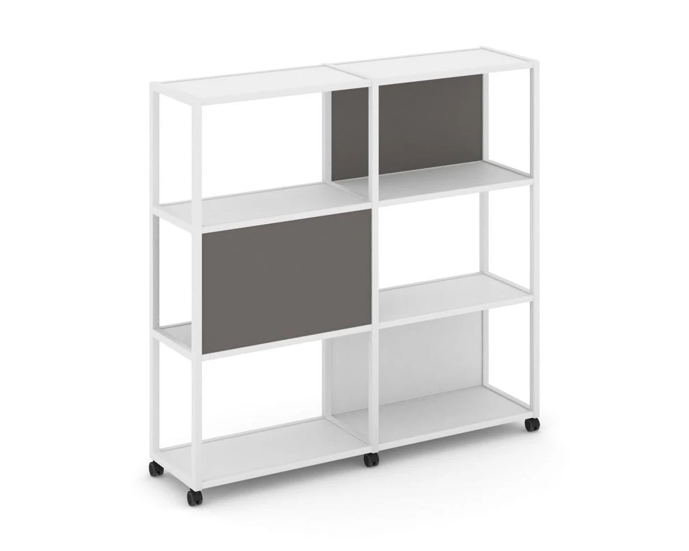 Стеллаж 4 уровня 2 секции VR.LT-STK-414.12 2370x400x1523 Шелф Мобайл / Shelf Mobile