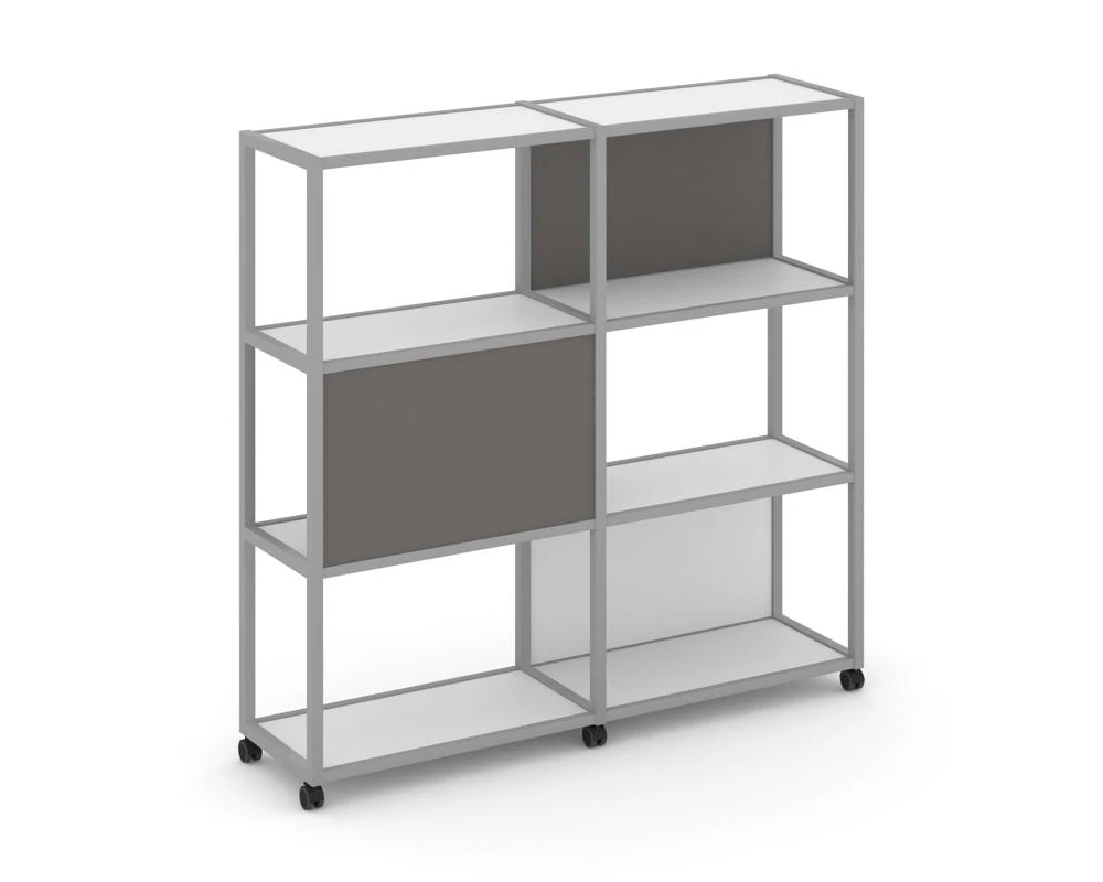 Стеллаж 4 уровня 2 секции VR.LT-STK-414.12 2370x400x1523 Шелф Мобайл / Shelf Mobile