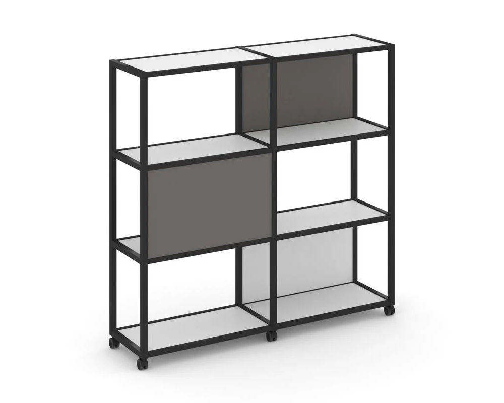 Стеллаж 4 уровня 2 секции VR.LT-STK-414.12 2370x400x1523 Шелф Мобайл / Shelf Mobile