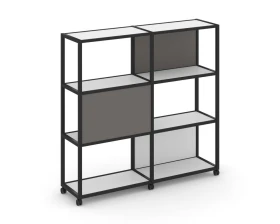 Стеллаж 4 уровня 2 секции VR.LT-STK-414.12 2370x400x1523 Шелф Мобайл / Shelf Mobile images
