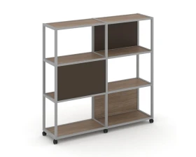 Стеллаж 4 уровня 2 секции VR.LT-STK-414.12 2370x400x1523 Шелф Мобайл / Shelf Mobile images