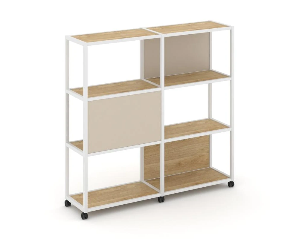 Стеллаж 4 уровня 2 секции VR.LT-STK-414.12 2370x400x1523 Шелф Мобайл / Shelf Mobile