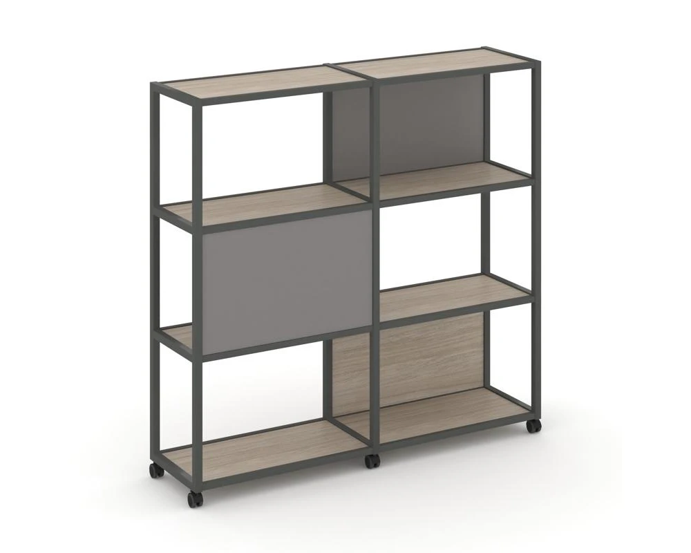 Стеллаж 4 уровня 2 секции VR.LT-STK-414.12 2370x400x1523 Шелф Мобайл / Shelf Mobile