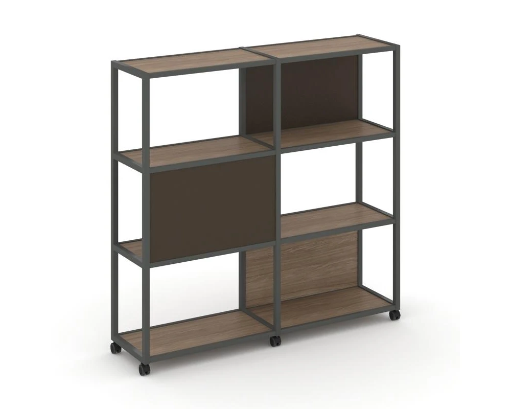 Стеллаж 4 уровня 2 секции VR.LT-STK-414.12 2370x400x1523 Шелф Мобайл / Shelf Mobile