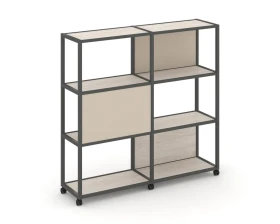 Стеллаж 4 уровня 2 секции VR.LT-STK-414.12 2370x400x1523 Шелф Мобайл / Shelf Mobile images