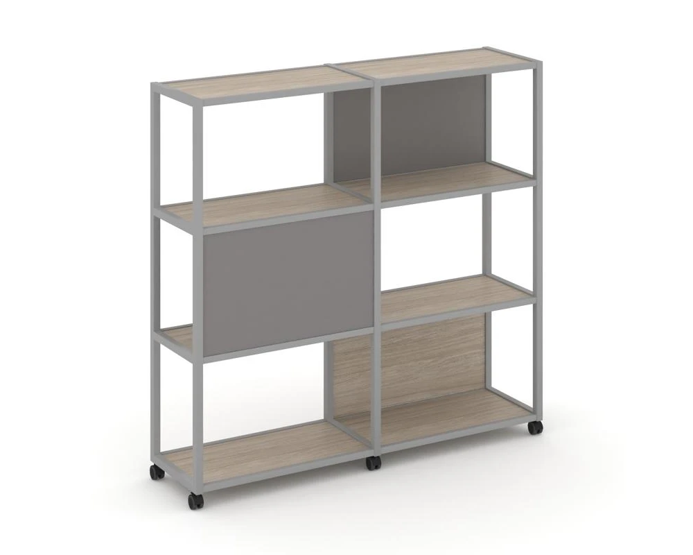 Стеллаж 4 уровня 2 секции VR.LT-STK-414.12 2370x400x1523 Шелф Мобайл / Shelf Mobile