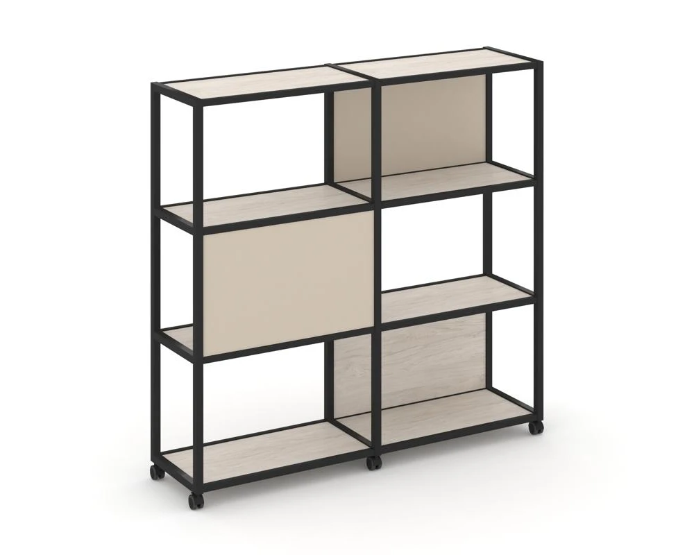 Стеллаж 4 уровня 2 секции VR.LT-STK-414.12 2370x400x1523 Шелф Мобайл / Shelf Mobile