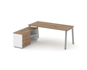 Стол письменный с греденцией левой на А-образном каркасе 1580x1580x750 Стайл Проджект Директ / Style Project Direct images