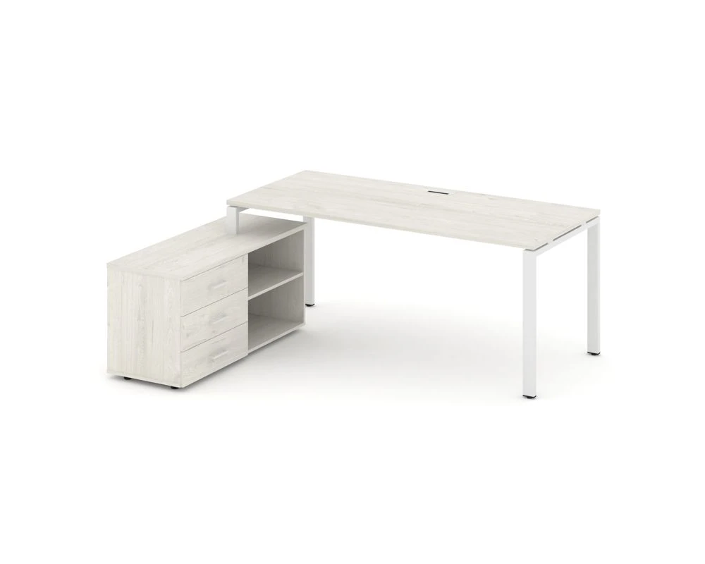 Стол письменный с греденцией левой на П-образном каркасе 1780x1580x750 Стайл Проджект Директ / Style Project Direct