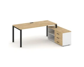 Стол письменный с греденцией правой на П-образном каркасе 1580x1580x750 Стайл Проджект Директ / Style Project Direct images