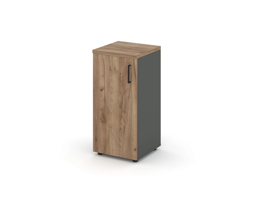 Шкаф низкий узкий левый закрытый 400x400x833 зад. стенка HDF Стайл Проджект / Style Project