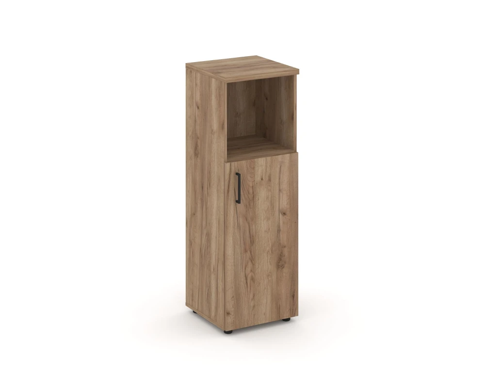 Шкаф средний узкий правый закрытый с нишей 400x400x1203 зад. стенка HDF Стайл Проджект / Style Project