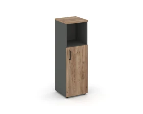 Шкаф средний узкий правый закрытый с нишей 400x400x1203 зад. стенка HDF Стайл Проджект / Style Project images