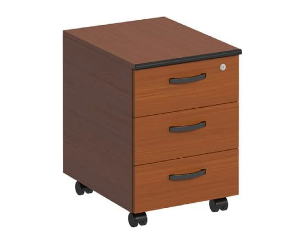Тумба выкатная 3 ящичная с замком 42x53x58 Дин-Р