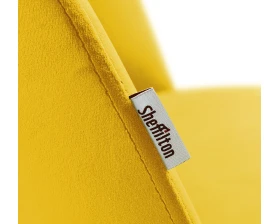 Стул барный SHT-ST35-1/S65 Велюр, Имперский желтый/Прозрачный лак images